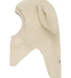 Børn Huttelihut Elefanthuer|Elefanthue - Uld - Teddy - 2-lags - Cement m. Ører