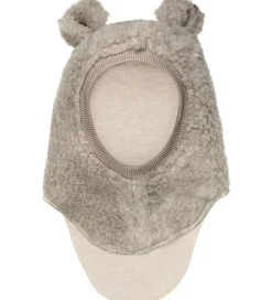 Børn Huttelihut Elefanthuer|Elefanthue - Uld - Teddy - 2-lags - Camel Melange