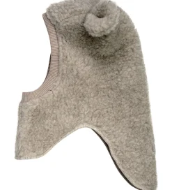 Børn Huttelihut Elefanthuer|Elefanthue - Uld - Teddy - 2-lags - Camel Melange