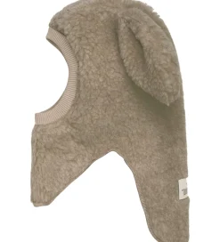 Børn Huttelihut Elefanthuer|Elefanthue - Uld - Teddy - 2-lags - Camel Melange