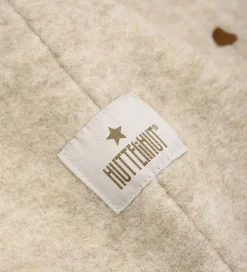 Børn Huttelihut Elefanthuer|Elefanthue - Uld - 2-lags - Sand Melange m. Hjerter