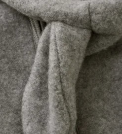 Børn Huttelihut Fleece></noscript>Fleecejakke - Uldfleece - Medium Grey Melange m. Ører