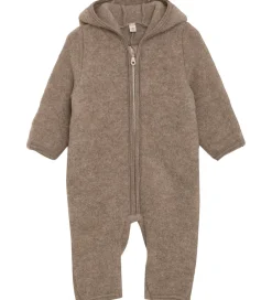 Børn Huttelihut Køredragter>Køredragt - Uldfleece - Savannah Melange m. Ører