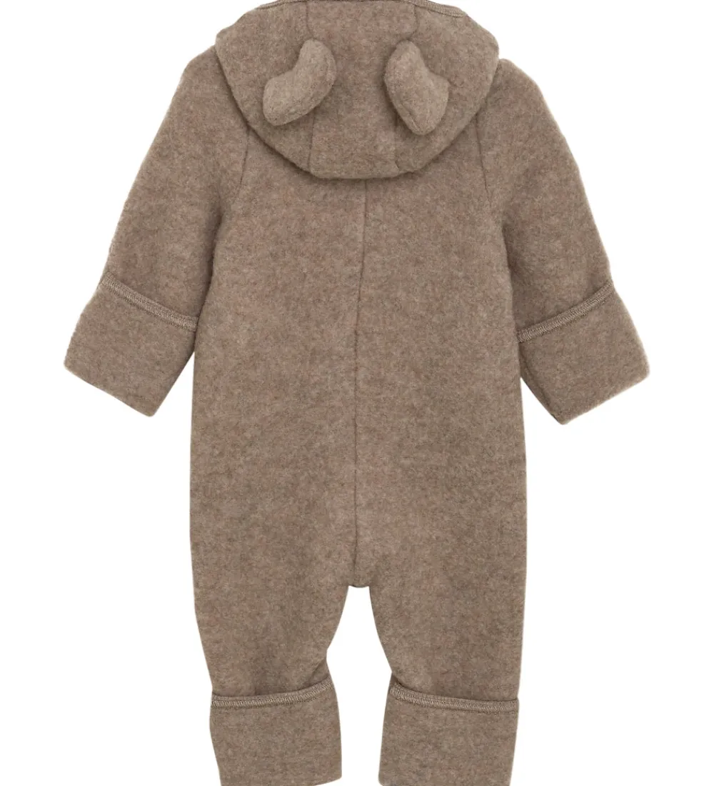 Børn Huttelihut Køredragter>Køredragt - Uldfleece - Savannah Melange m. Ører