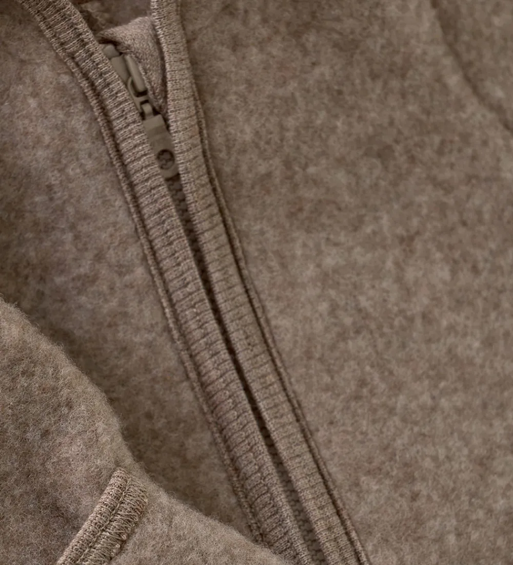 Børn Huttelihut Køredragter>Køredragt - Uldfleece - Savannah Melange m. Ører