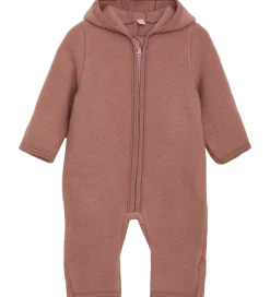 Børn Huttelihut Køredragter|Køredragt - Uldfleece - Burlwood m. Ører