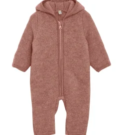 Børn Huttelihut Køredragter|Køredragt - Uldfleece - Burlwood m. Ører