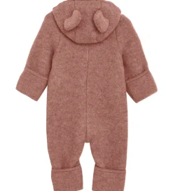 Børn Huttelihut Køredragter|Køredragt - Uldfleece - Burlwood m. Ører