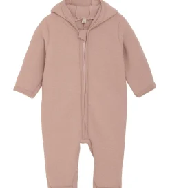 Børn Huttelihut Køredragter>Køredragt - Uldfleece - Mahogany Rose m. Ører