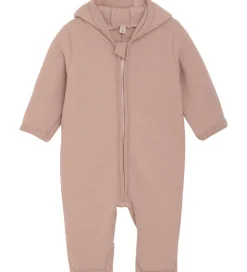 Børn Huttelihut Køredragter>Køredragt - Uldfleece - Mahogany Rose m. Ører