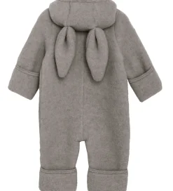 Børn Huttelihut Køredragter|Køredragt - Uldfleece - Medium Grey Melange m. Ører