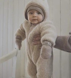 Børn Huttelihut Køredragter|Køredragt - Uldfleece - Teddy - Cement