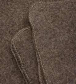 Børn Huttelihut Tæpper|Børneværelset|Tæppe - Uldfleece - 85x85 cm - Brown Melange