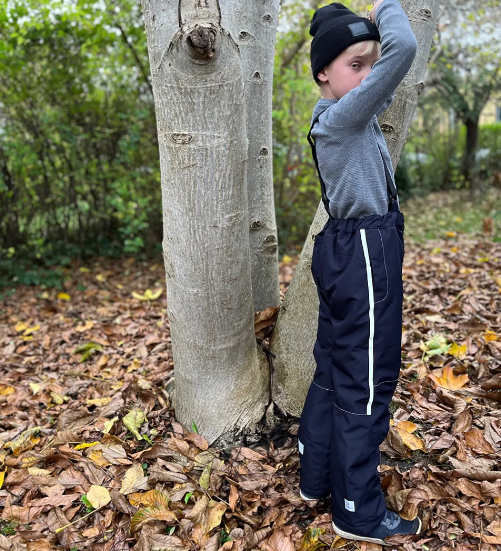 Børn ILDHU Skibukser|Skibukser>Skibukser - Norly - Navy m. Selvlysende Reflekser