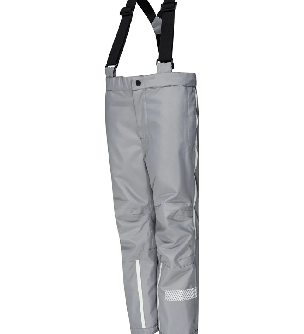 Børn ILDHU Skibukser|Skibukser|Skibukser - Norly - Light Grey m. Selvlysende Reflekser