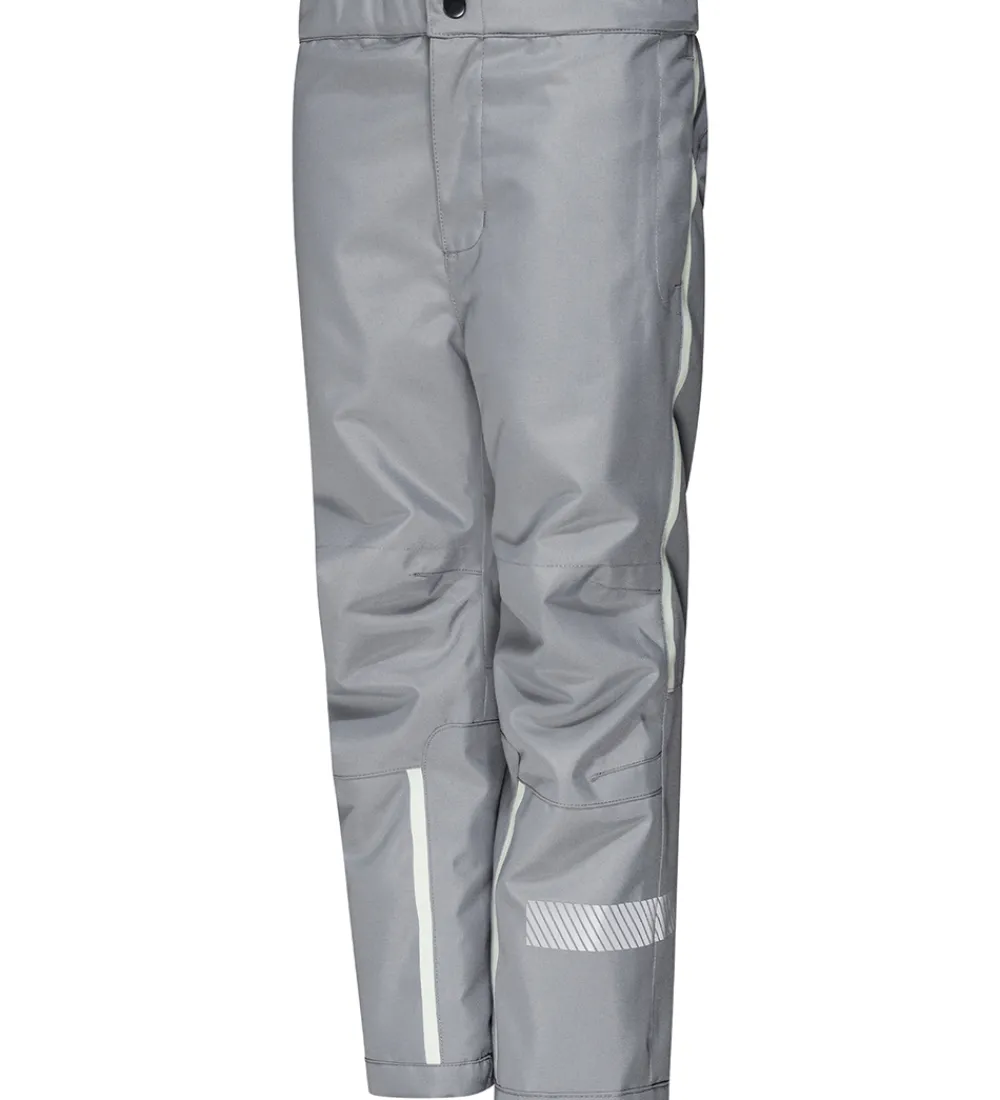 Børn ILDHU Skibukser|Skibukser|Skibukser - Norly - Light Grey m. Selvlysende Reflekser