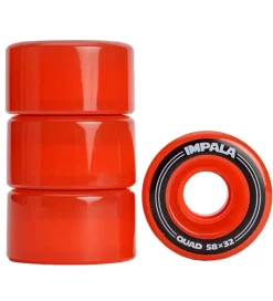 Impala Rulleskøjter|Rulleskøjter>Hjul - 4-pak - 58 mm - Rød