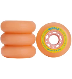 Impala Rulleskøjter|Rulleskøjter>Hjul - 4-pak - 70 mm - Rosa/Gul