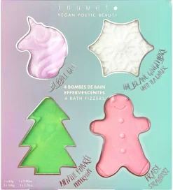 Inuwet Bath Bombs>Bath Bombs m. Duft - 4-pak - Christmas Set