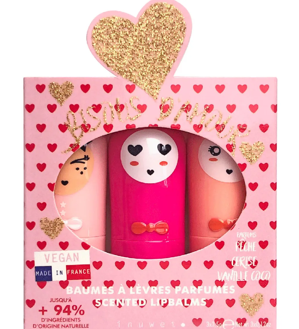 Inuwet Sminke|Læbepomade - 3-pak - Kiss