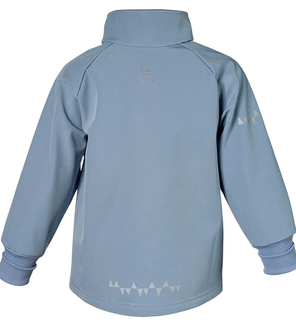 Børn ISBJÖRN OF SWEDEN Softshell>Isbjörn Of Sweden Softshelljakke - Thunder - Lagoon