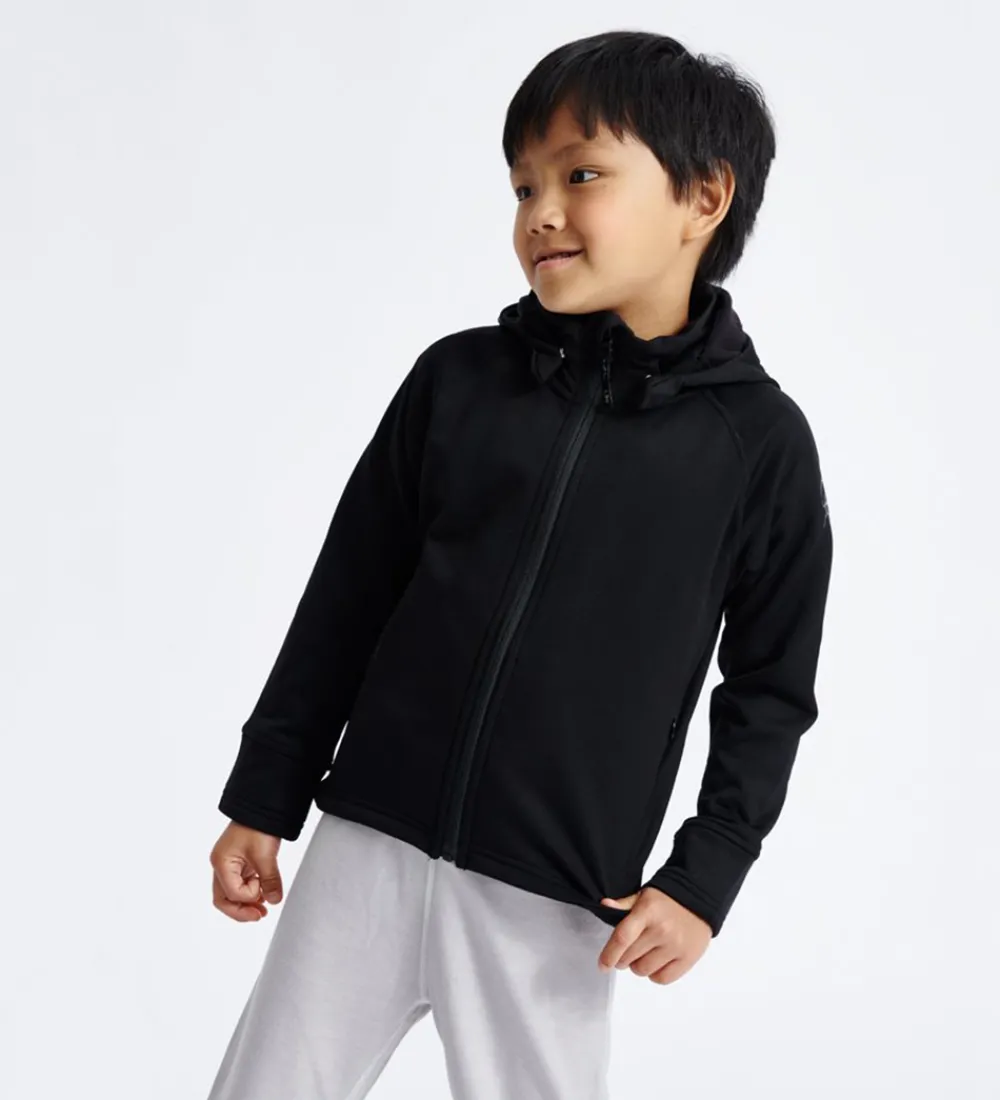 Børn ISBJÖRN OF SWEDEN Softshell>Isbjörn Of Sweden Softshelljakke m. Fleece - Panda - Sort