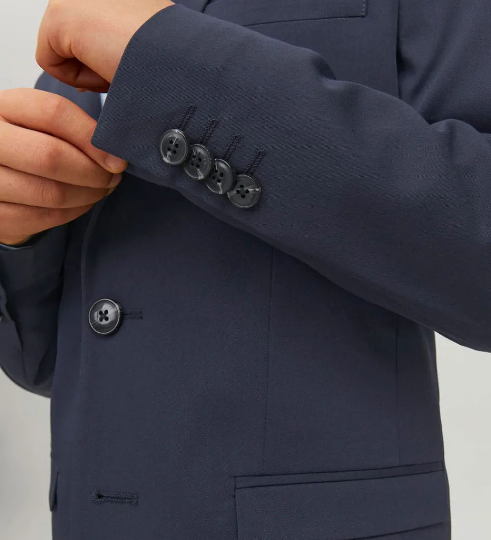 Børn Jack & Jones Konfirmationstøj|Jakkesæt Og Blazers|Blazer - Noos - JprSolar - Dark Navy
