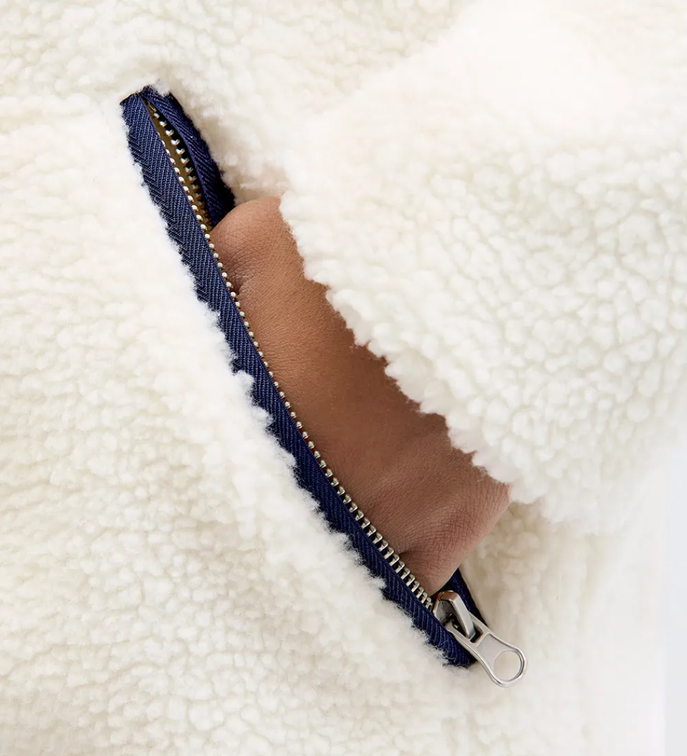 Børn Jack & Jones Fleece|Fleecejakke - Teddy - JorNorrebro - Cloud Dancer/Oc