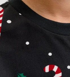 Børn Jack & Jones Nattøj></noscript>Nattøj - JacTristan - Black/Candy Cane