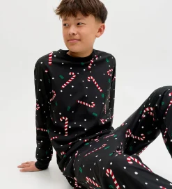 Børn Jack & Jones Nattøj></noscript>Nattøj - JacTristan - Black/Candy Cane