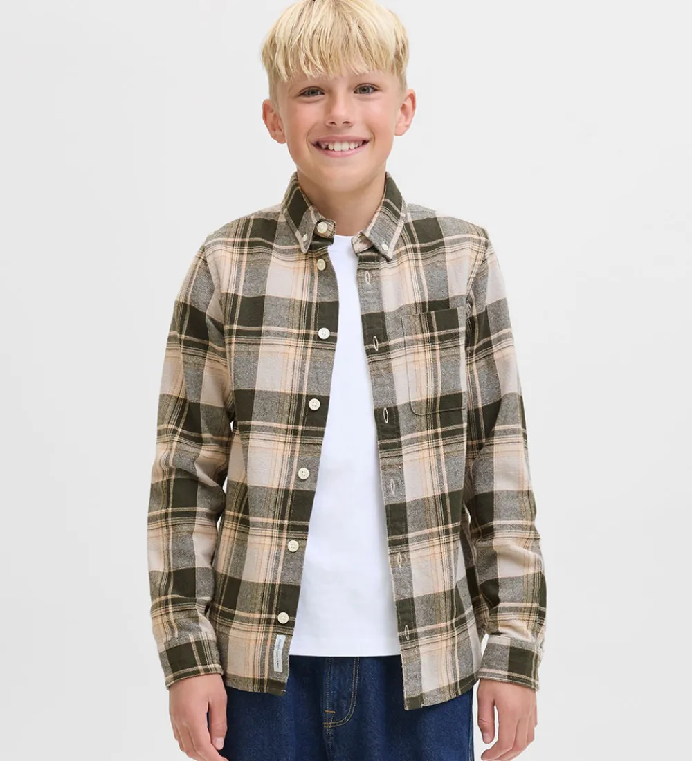 Børn Jack & Jones Skjorter|Skjorte - JprBlubrook - Peat m. Tern