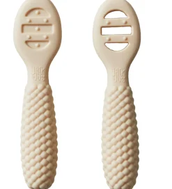 Børn Jack o Juno Børnebestik|Babyskeer>Babyskeer - Silikone - 2-pak - Bubble - Milk