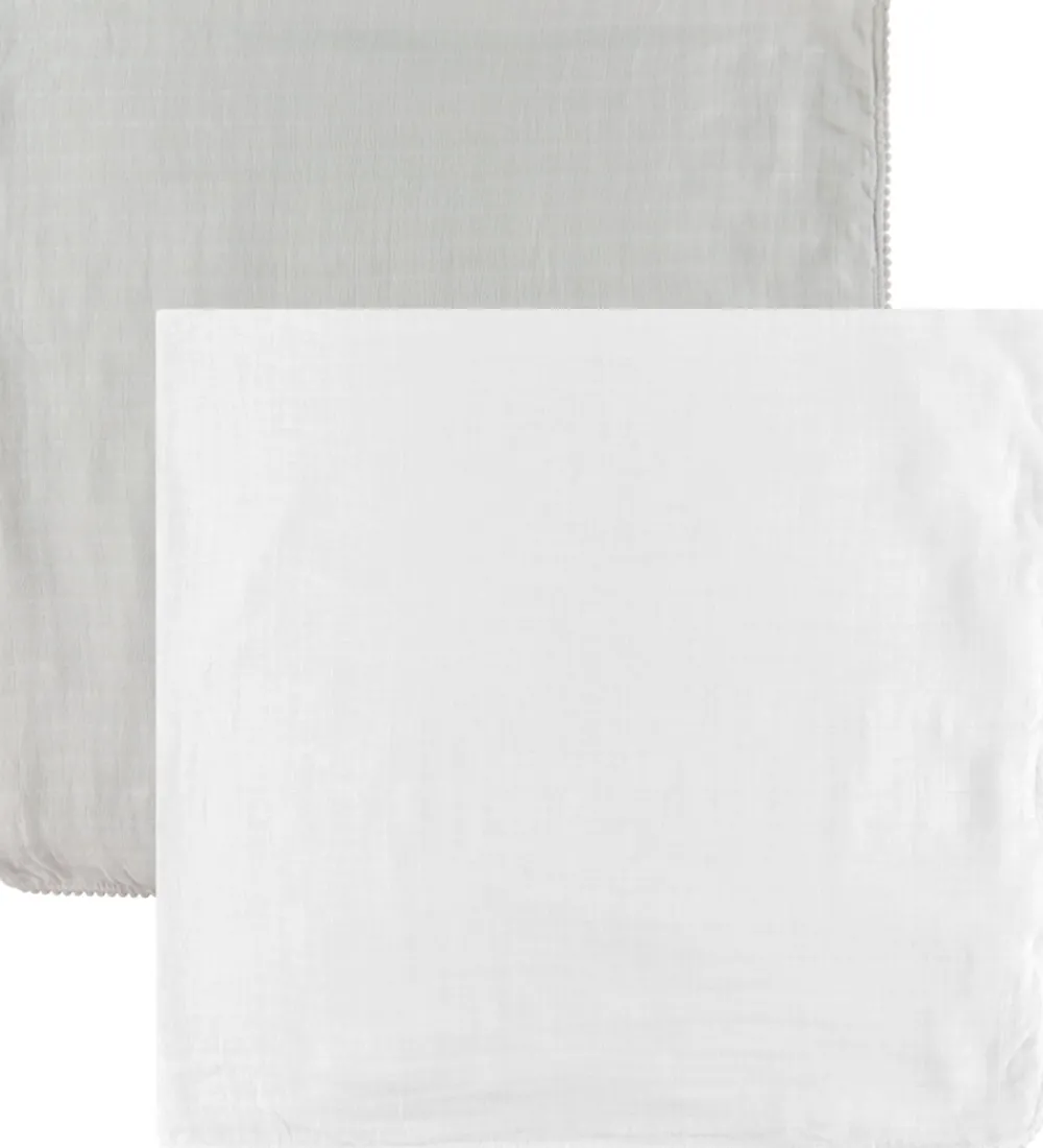 Jack o Juno Babysvøb>Babysvøb - 120x120 cm - 2-pak - Pom Pom - Pearl/Dust