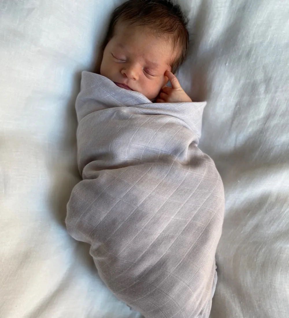 Jack o Juno Babysvøb>Babysvøb - 120x120 cm - 2-pak - Pom Pom - Pearl/Dust