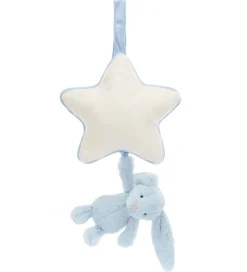 Jellycat Uroer|Musikuroer>Musikuro m. Stjerne - Bashful Bunny - Baby Blue