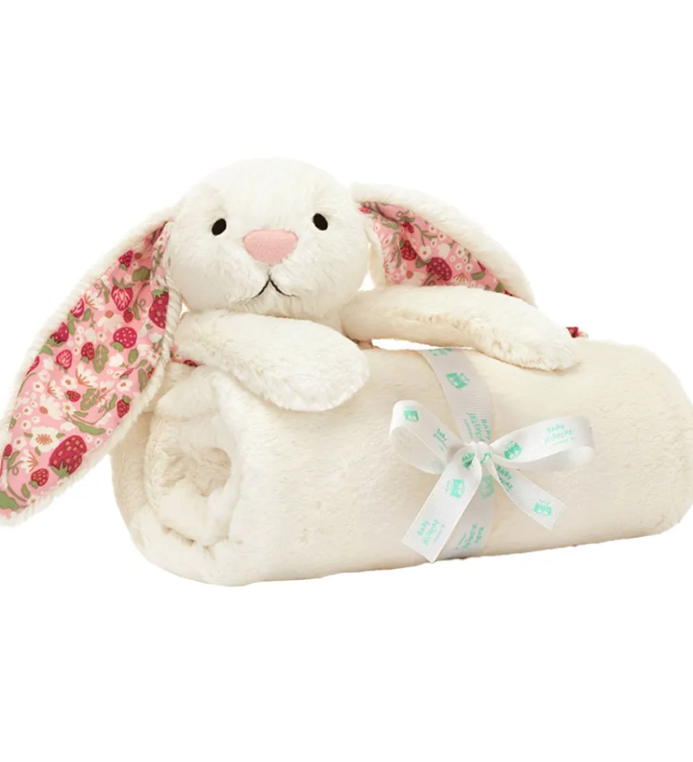 Børn Jellycat Tæpper|Børneværelset|Nussetæppe - 70x56 cm - Blossom Cream Bunny Berry