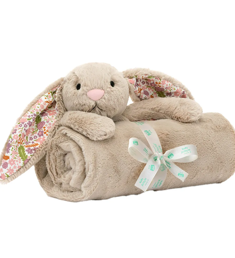 Børn Jellycat Tæpper|Børneværelset|Nussetæppe - 70x56 cm - Blossom Beige Bunny