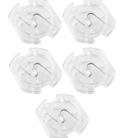 Børn Jippies Stikkontakt-Sikring|Børnesikkerhed>Stikkontakt-sikringer - Drejelig - 5 stk. - Transparent