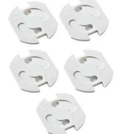 Børn Jippies Stikkontakt-Sikring|Børnesikkerhed|Stikkontakt-sikringer - Drejelig - 5 stk. - Hvid