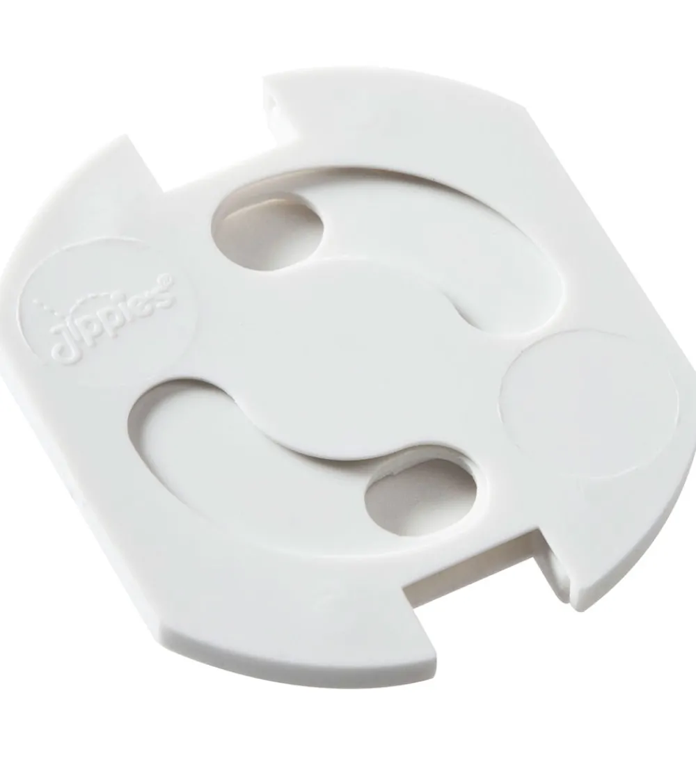 Børn Jippies Stikkontakt-Sikring|Børnesikkerhed|Stikkontakt-sikringer - Drejelig - 5 stk. - Hvid