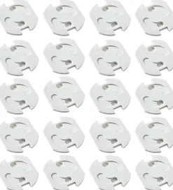 Børn Jippies Stikkontakt-Sikring|Børnesikkerhed>Stikkontakt-sikringer - Drejelig - 20 stk. - Hvid