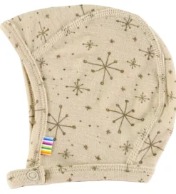 Børn Joha Babyhjelme|Babyhjelm - 1-lags - Uld - Beige m. Stjerner