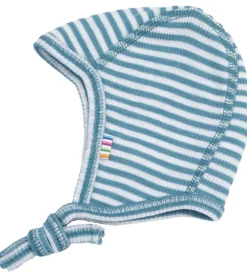 Børn Joha Babyhjelme|Babyhjelm - Rib - Uld/Silke - Blå