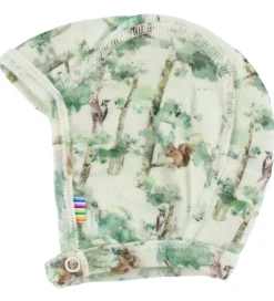 Børn Joha Babyhjelme|Babyhjelm - Uld - Off White m. Træer