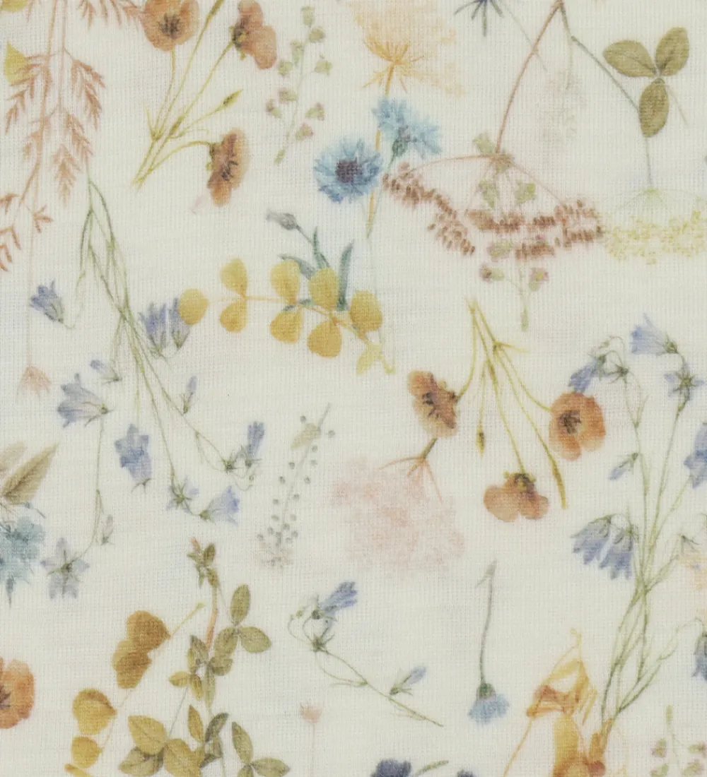 Børn Joha Babyhjelme>Babyhjelm - Uld - Off White m. Blomster