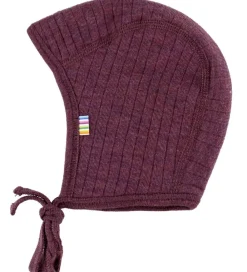 Børn Joha Babyhjelme|Uld>Babyhjelm - Uld - Rib - 2-lags - Blomme