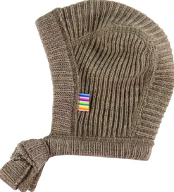 Børn Joha Huer Og Hatte|Unisex-Tøj>Babyhjelm - Uld - Strik - Beige Meleret
