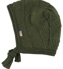 Børn Joha Babyhjelme|Unisex-Tøj>Babyhjelm - Uld - Strik - Mos Grøn