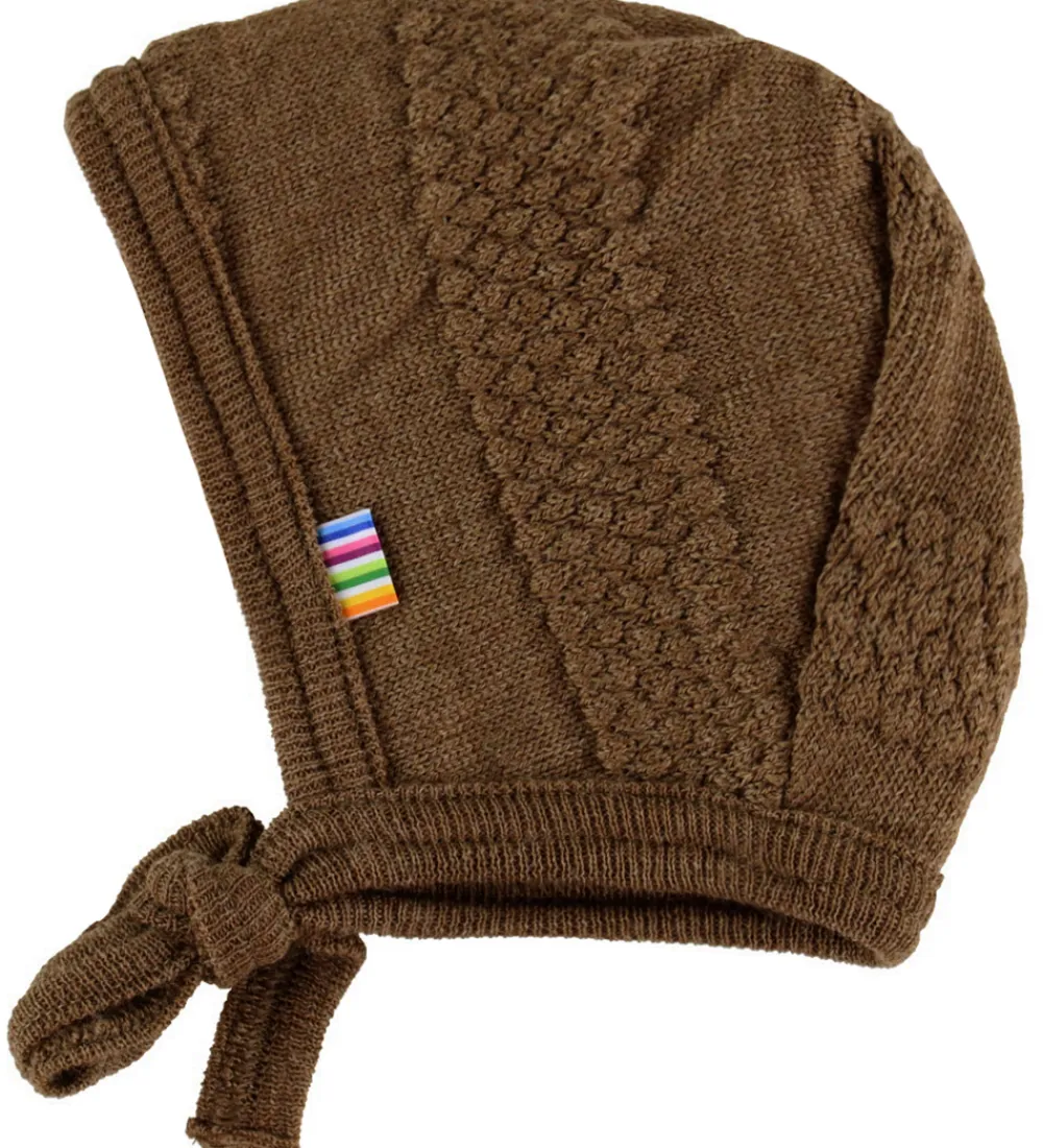 Børn Joha Babyhjelme|Unisex-Tøj|Babyhjelm - Uld - Strik - Varm Brun