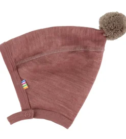 Børn Joha Babyhjelme>Babyhjelm - Uld/Bambus - Mørk Rose